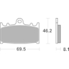 BREMBO Plaquettes de frein moto Route Organique 07KA1306