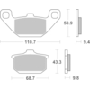 BREMBO Plaquettes de frein moto Route Organique 07KA0808