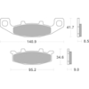 BREMBO Plaquettes de frein moto Route Organique 07KA0933