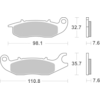 BREMBO Plaquettes de frein moto Route Organique 07HO5606