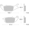 BREMBO Plaquettes de frein moto Route Organique 07HO4905