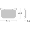 BREMBO Plaquettes de frein moto Route Organique 07KA0506