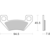 BREMBO Plaquettes de frein moto Off Road Métal Fritté 07GR53SD