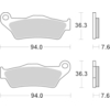 BREMBO Plaquettes de frein moto Off Road Métal Fritté 07BB04SX
