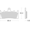 BREMBO Plaquettes de frein moto Road/Sport Organique 07SU19RC