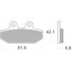 BREMBO Plaquettes de frein moto Road Métal Fritté 07HD23SP