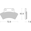 BREMBO Plaquettes de frein moto Off Road Métal Fritté 07PO03SD