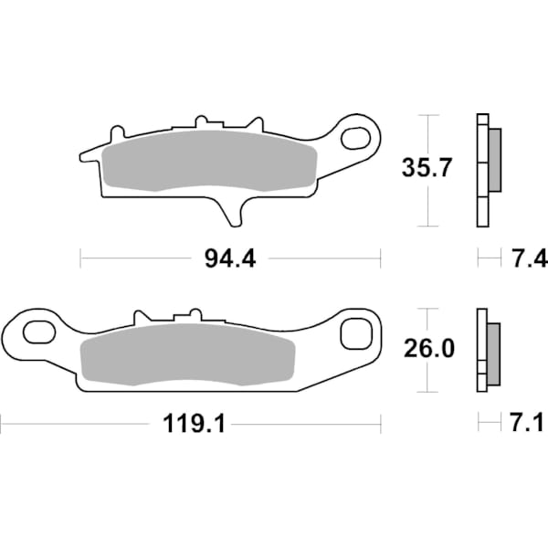 BREMBO Plaquettes de frein moto Off Road Métal Fritté 07KA25SX