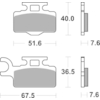 BREMBO Plaquettes de frein moto Off Road Métal Fritté 07KA27SD