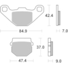 BREMBO Plaquettes de frein moto Off Road Métal Fritté 07KA07SX