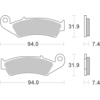 BREMBO Plaquettes de frein moto Off Road Métal Fritté 07HO25SD