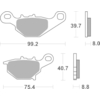 BREMBO Plaquettes de frein moto Off Road Métal Fritté 07SU31SD