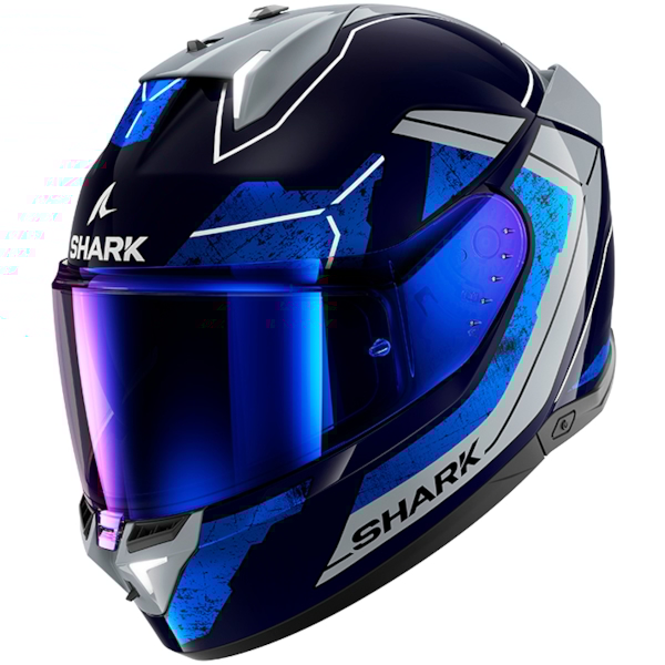 SHARK Skwal i3 Rhad Blauw-Chroom-Zilver BUS