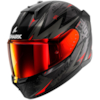 SHARK D-Skwal 3 Blast-R Mat Zwart-Antraciet-Rood KAR