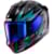Casque intégral SHARK D-Skwal 3 Blast-R Noir-Vert-Glitter KGX