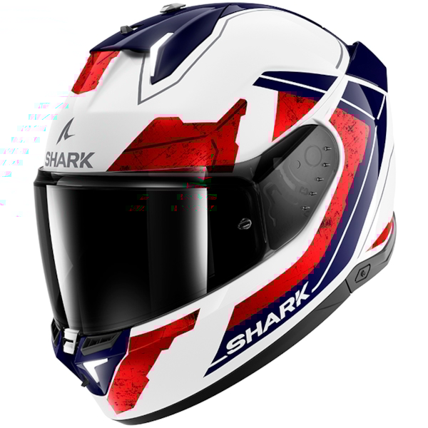 SHARK Skwal i3 Rhad Wit-Chroom-Rood WUR