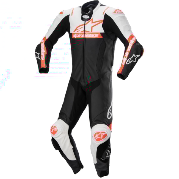 ALPINESTARS Missile V2 Ward 1PC Suit Black-White-Red Fluo