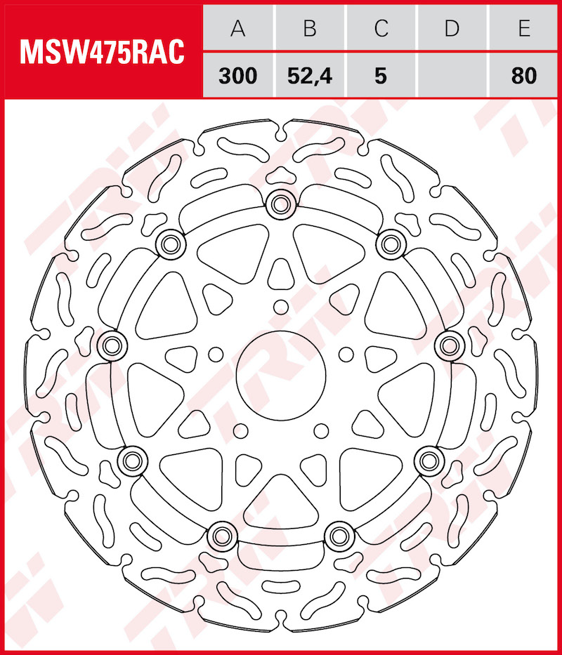 TRW Brake disc MSW475RAC - TRW brake discs for motorcycles | rad.eu/en