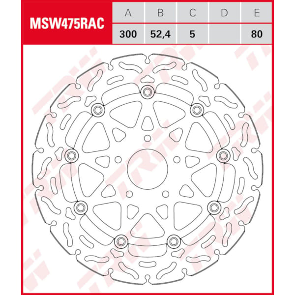 Rad Disc TRW Brake disc MSW475RAC - TRW brake discs for motorcycles | rad.eu/en