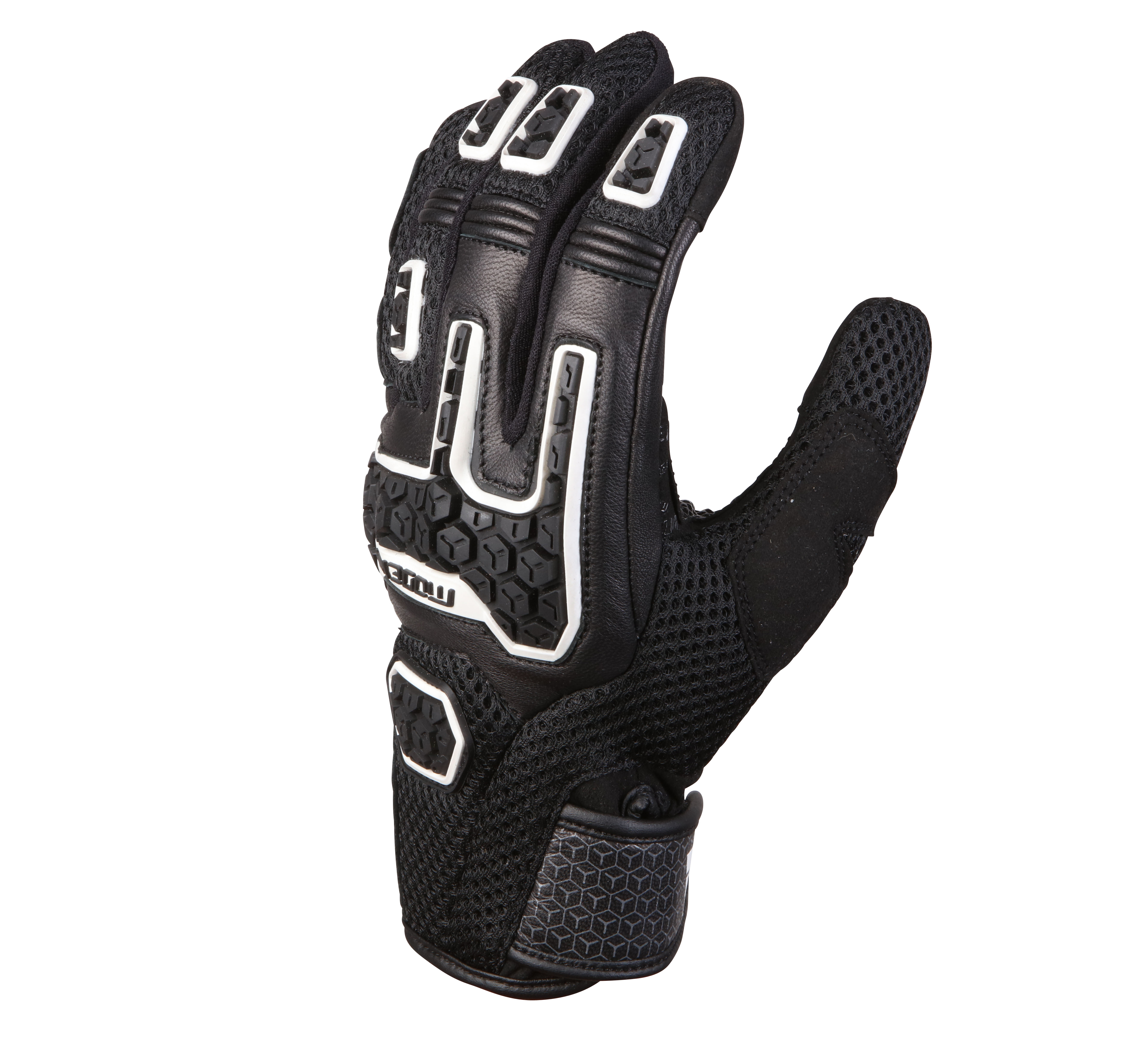 Summer gloves MODEKA Dracon Black-White