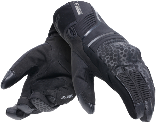 Winterhandschoenen heren DAINESE Tempest 2 D-Dry Short Thermal Gloves Zwart