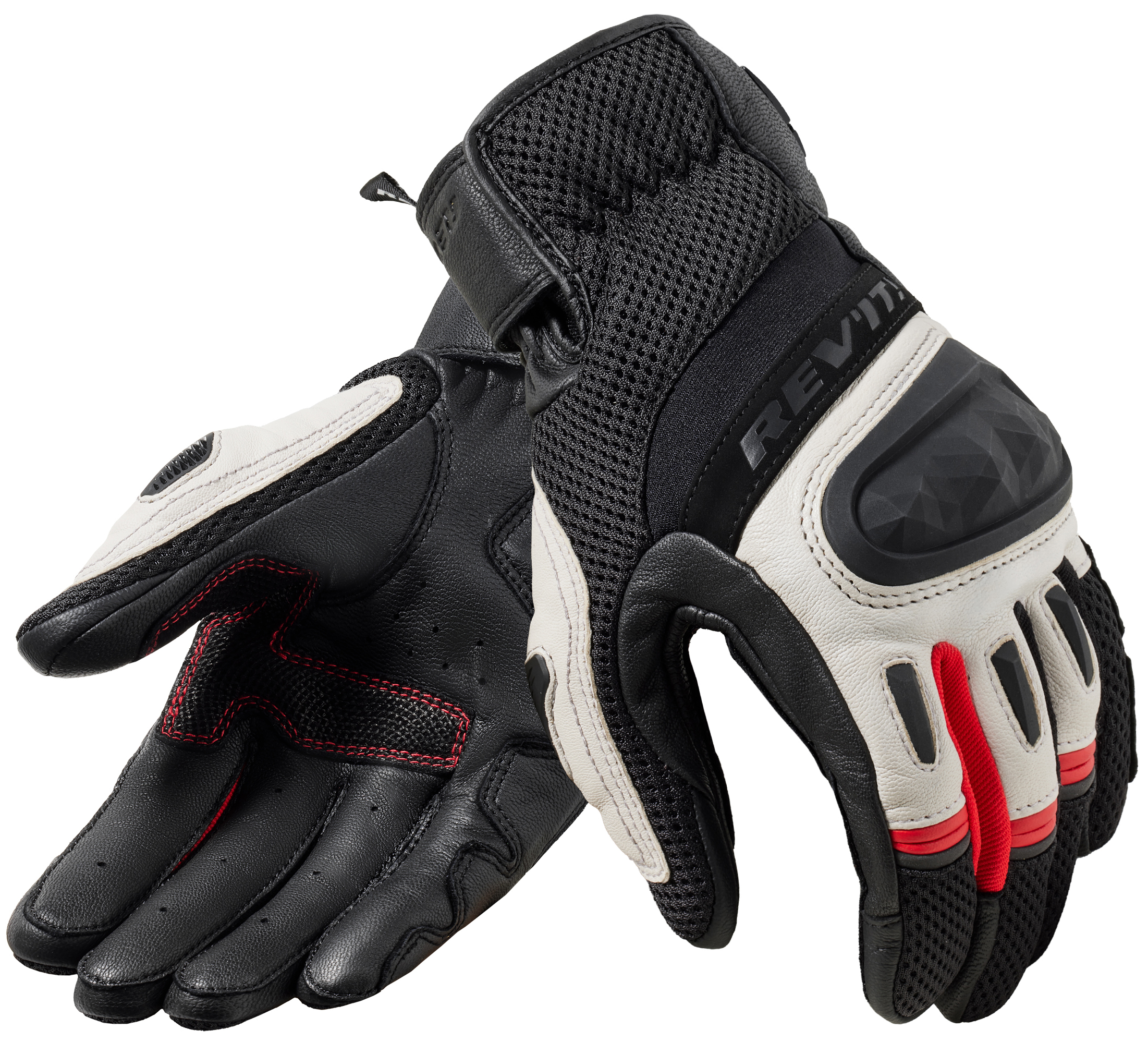 Gants été hommes REV'IT! Dirt 4 Noir - Rouge