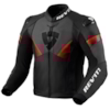 REV'IT! Argon 2 jacket Noir - Rouge fluo