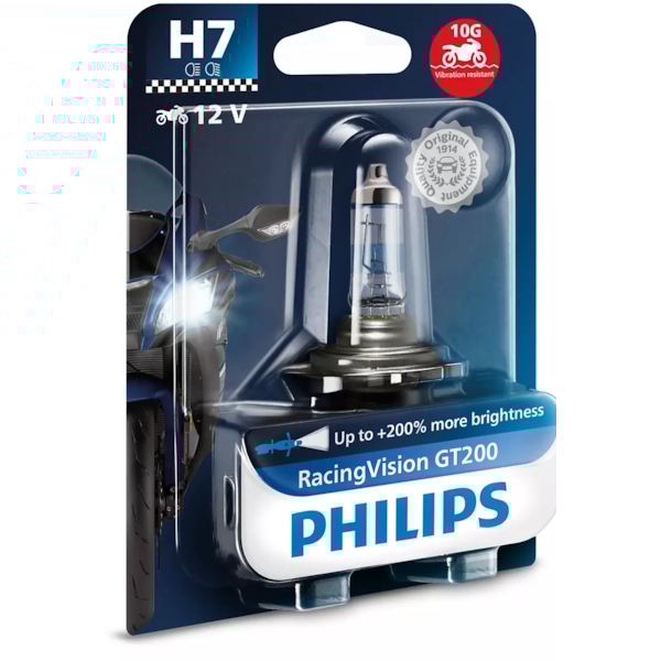 PHILIPS H7 Racing Vision GT200 moto 12V 55W PX26d