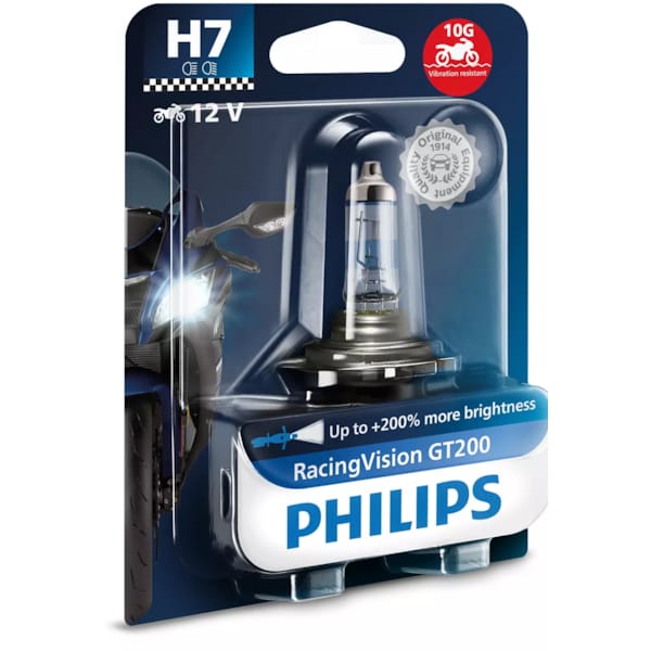 PHILIPS H7 Racing Vision GT200 moto 12V 55W PX26d