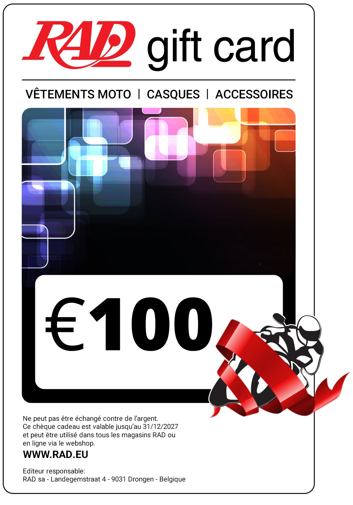 Digital RAD gift card French €100,00