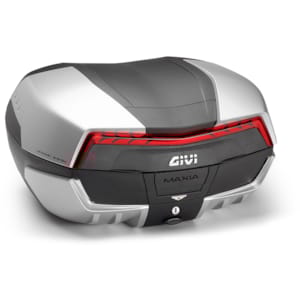 Top boxes and side GIVI V58 Maxia 5 Monokey Case red reflectors, matt grey finish
