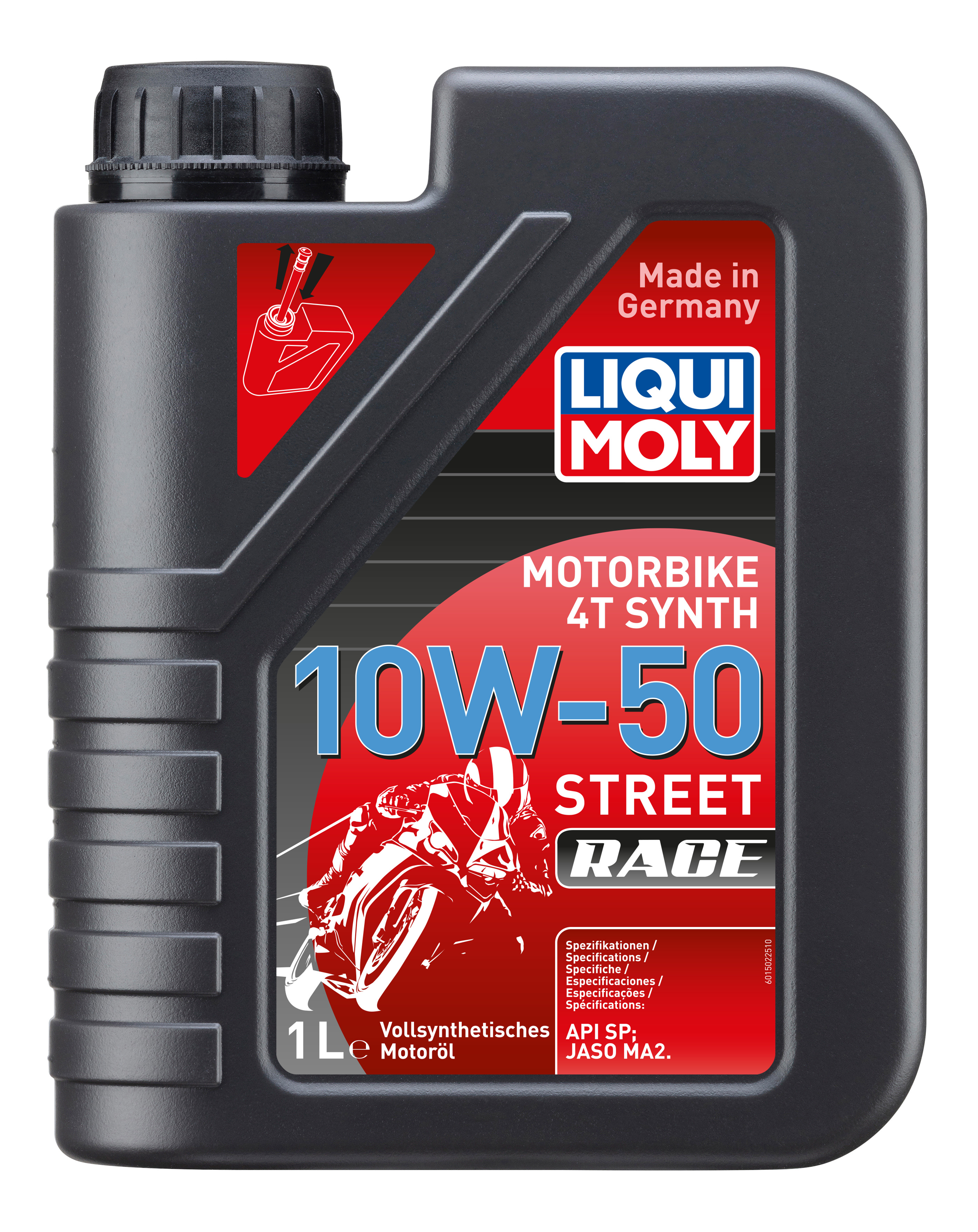 Huile moteur 4 temps LIQUI MOLY 10W-50 100% synthétique Street Race 1L