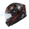 GIVI 50.7 Proton Mat Zwart-Titanium - Rood