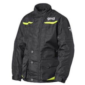 Children's motorcycle jacket GMS Gear WP Junior Black - Fluorescent yellow