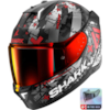 SHARK Skwal i3 Hellcat Mat Zwart-Chroom-Rood KUR