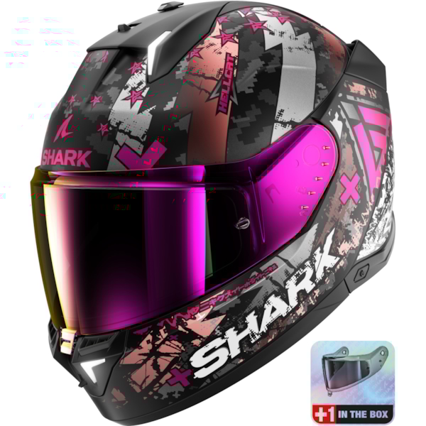 SHARK Skwal i3 Hellcat Lady Mat Zwart-Chroom-Paars KUV