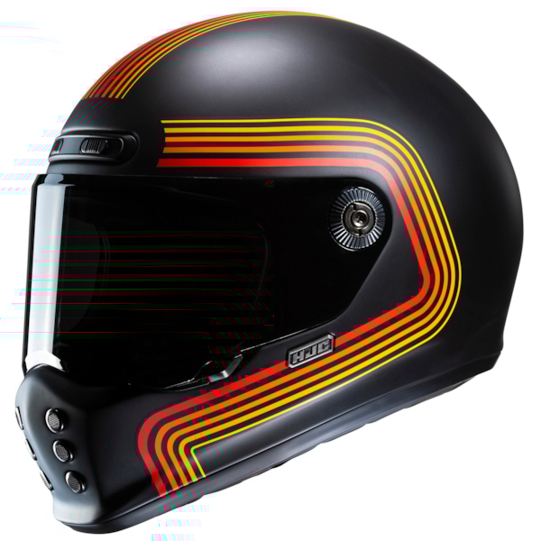 HJC V10 Foni Mat noir - Rouge