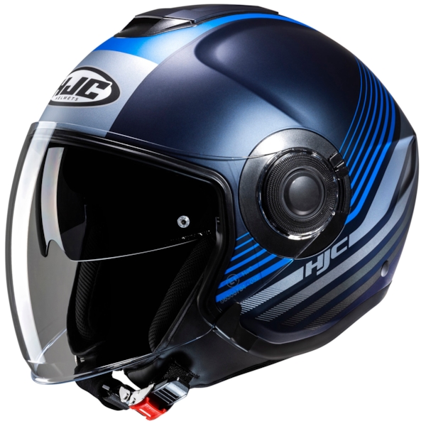 HJC i40N Dova Mat noir - Bleu