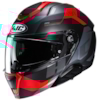 HJC i91 Carst Mat noir - Rouge