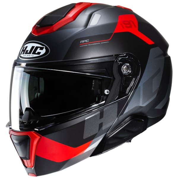 HJC i91 Carst Matt black - Red