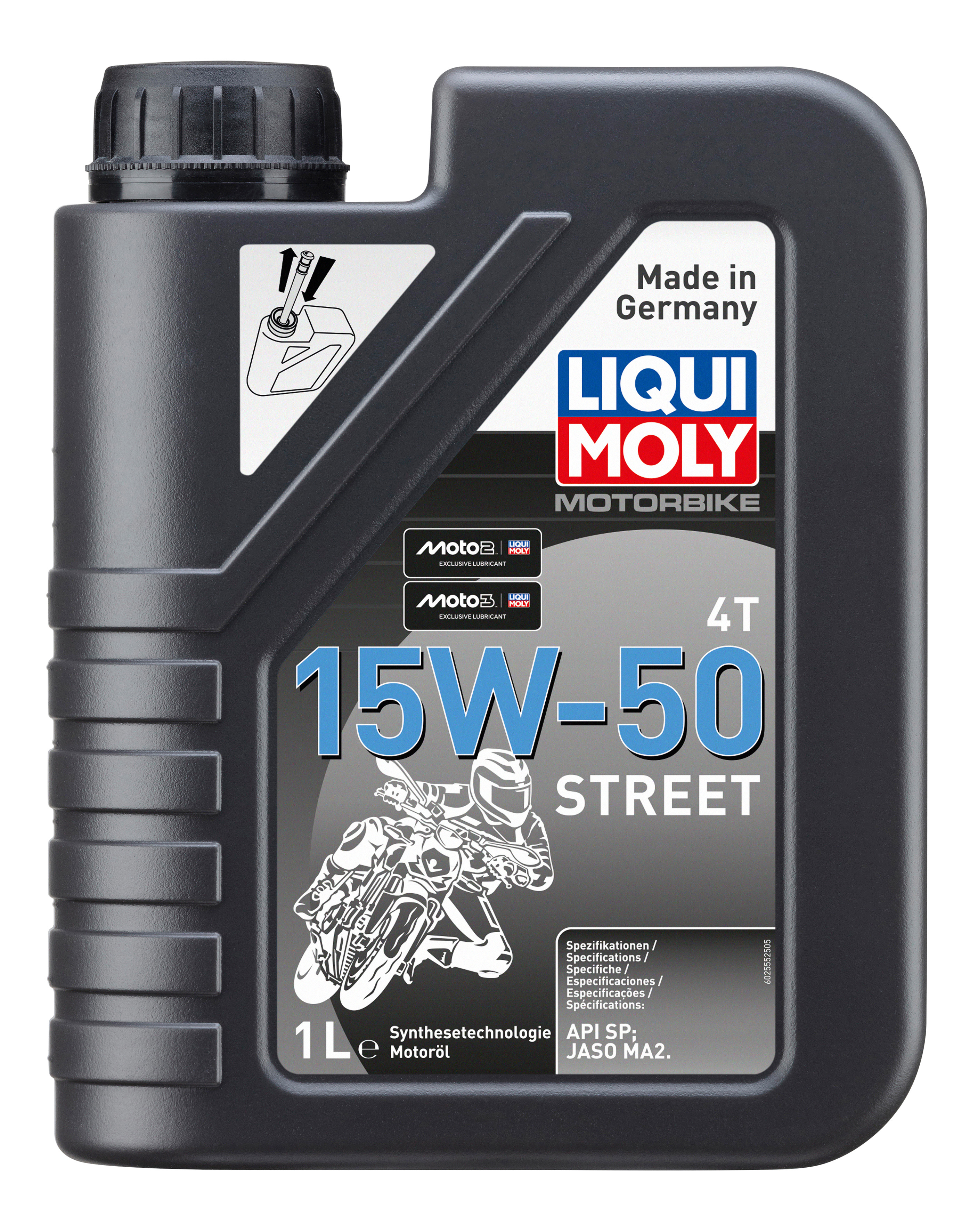 Huile moteur 4 temps LIQUI MOLY 15W-50 semi-synthétique Street 1L