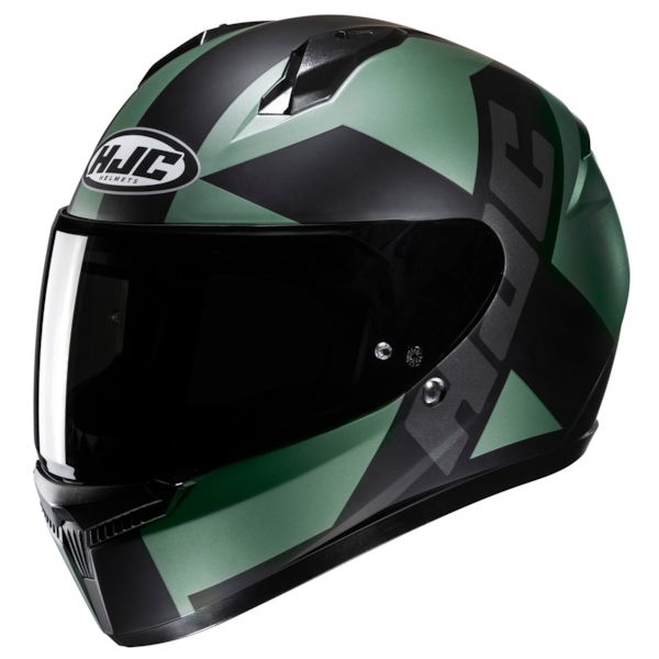 HJC C10 Tez Mat noir - Vert