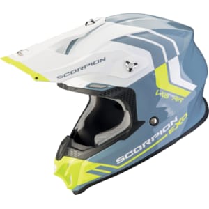 Crosshelm SCORPION VX-16 Fusion Blauw-Neongeel