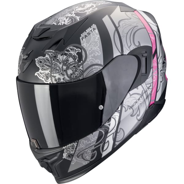 SCORPION EXO-520 Evo Air Fasta Mat Zwart-Zilver-Roze