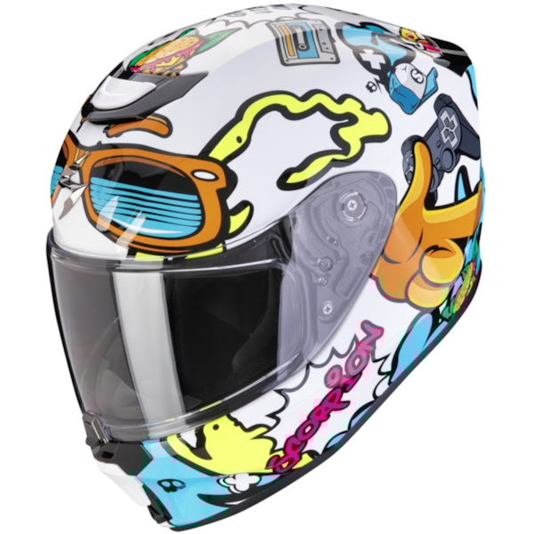 SCORPION EXO-Jnr Air Fun Blanc-Bleu