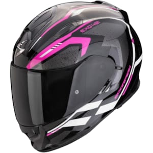 Casque intégral SCORPION EXO-491 Kripta Lady Noir-Rose-Blanc