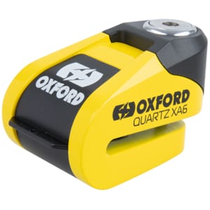 Schijfremslot OXFORD Quartz XA6 Alarm Geel-Zwart