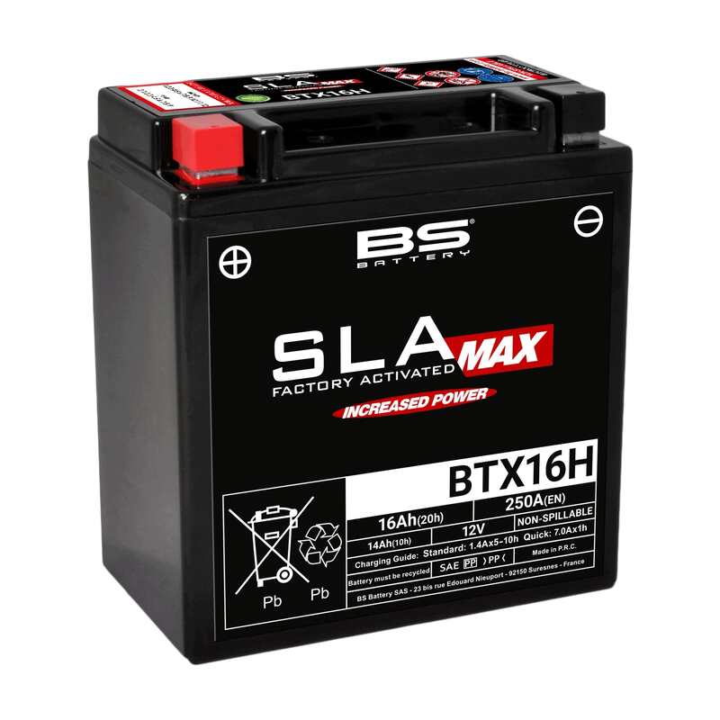 Batterijen moto & scooter BS BATTERY Batterij gesloten onderhoudsvrij BTX16H SLA MAX