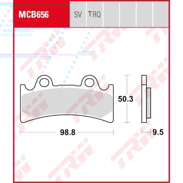 TRW Plaquettes de frein MCB656TRQ Sinter track