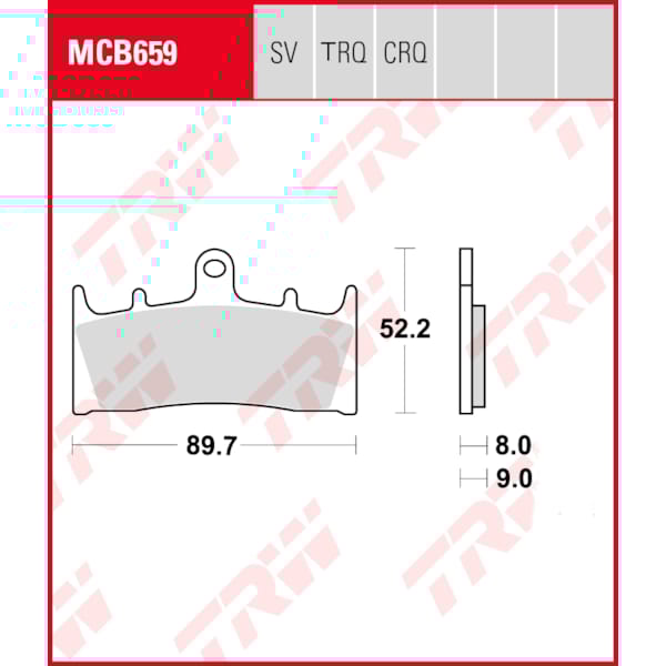 TRW Brake pads MCB659TRQ Sinter track